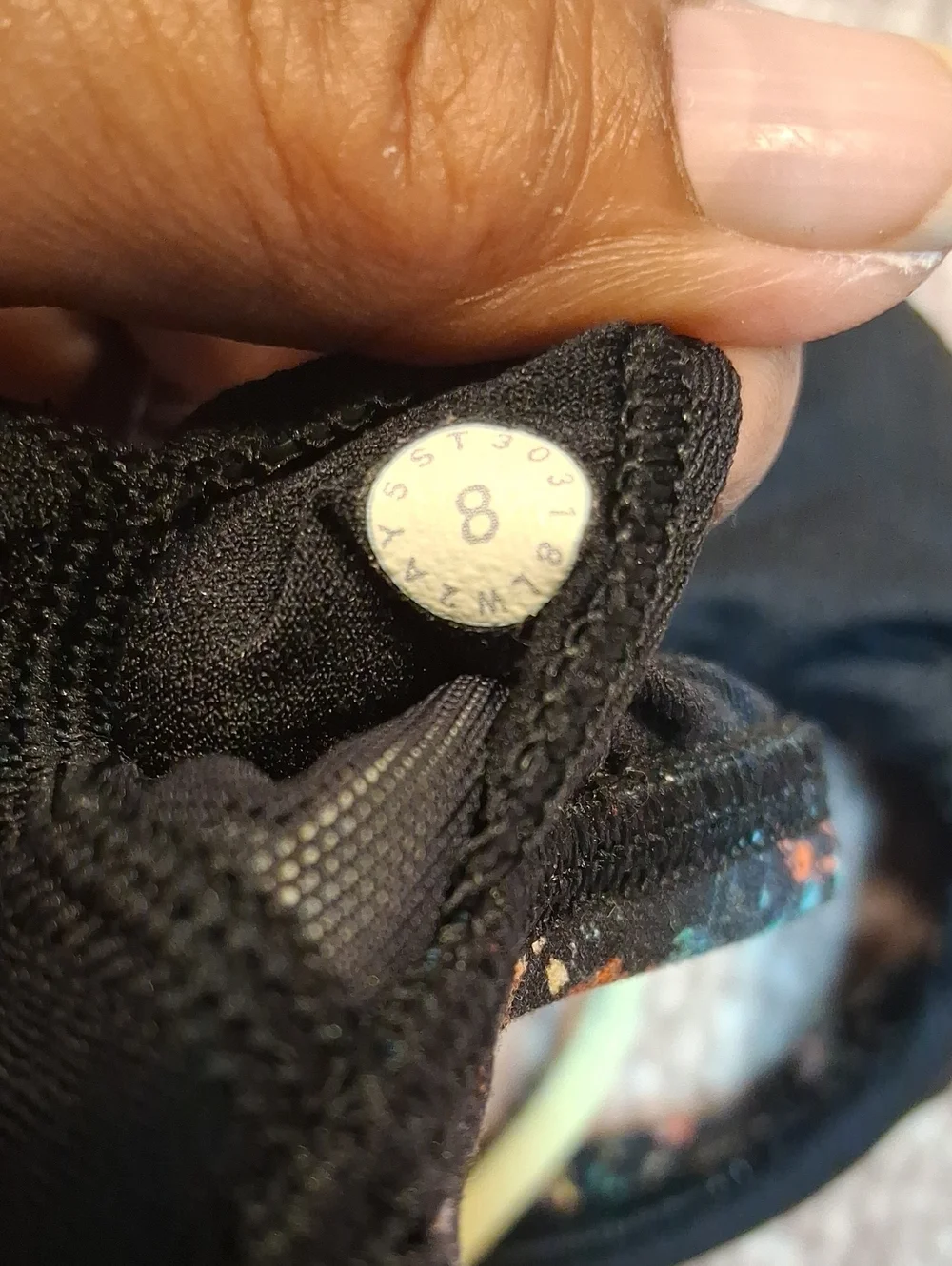 lululemon athletica Black Floral-Trim Strappy Sports Bra